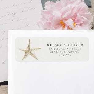 Watercolor Starfish Sea Star Wedding Bride Groom