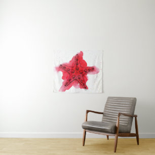 Watercolor Starfish Tapestry