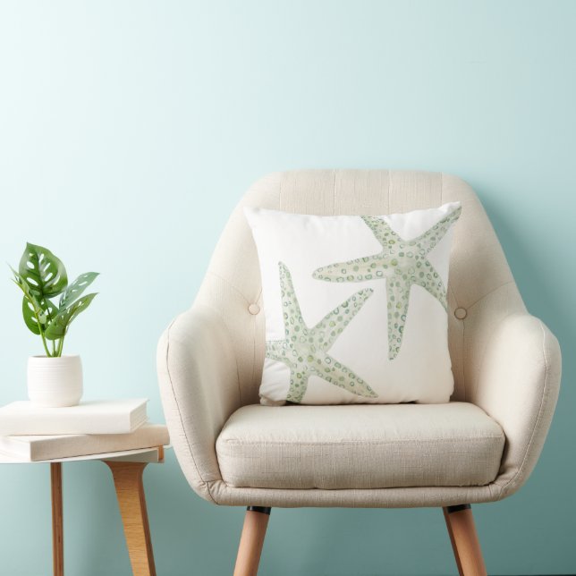 Watercolor Starfish Trio Cushion (Chair)
