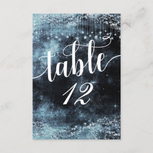 Watercolor Starry Night Table Number Seating