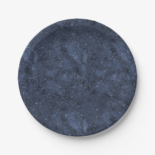 Watercolor Starry Skies Birthday Paper Plate