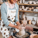 Watercolor stars - amber apron<br><div class="desc">This delightful design is perfect for adding a playful touch to your Christmas decor, accessories and games. With its abstract charm, this pattern will make everyone smile with joy. It's a whimsical and vibrant sight that captures the magic and wonder of the holiday season. Brighten up your products with this...</div>