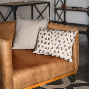 Watercolor stars - amber decorative cushion