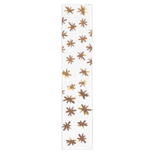 Watercolor stars - amber short table runner
