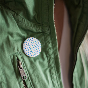 Watercolor stars - blue 7.5 cm round badge
