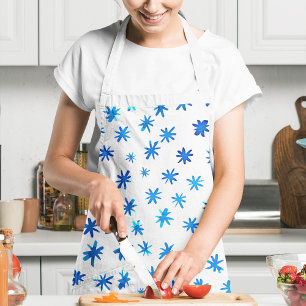 Watercolor stars - blue apron