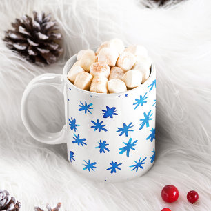 Watercolor stars - blue coffee mug