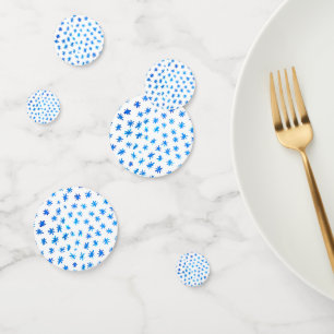 Watercolor stars - blue confetti