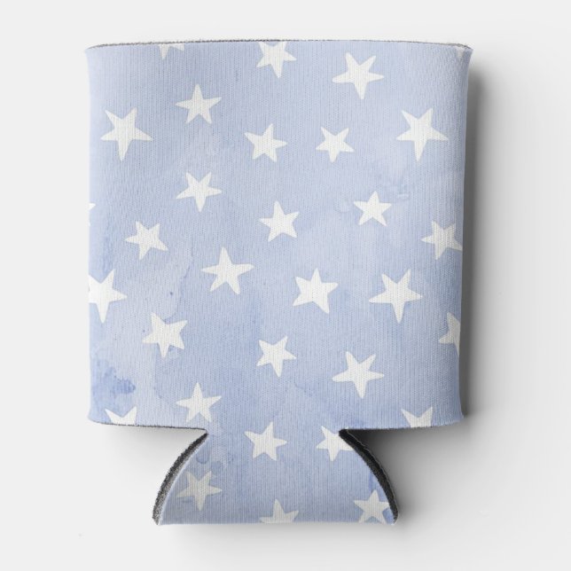Watercolor Stars Can Cooler (Front)
