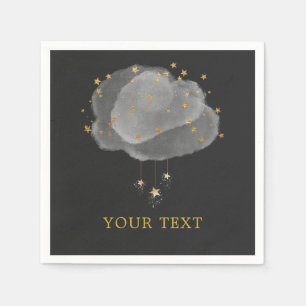 Watercolor Stars Night Sky Party Napkin