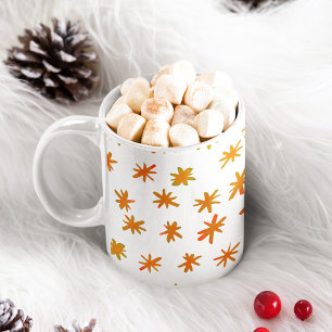 Watercolor stars - orange coffee mug