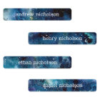 Watercolor Stars Space Blue Galaxy Waterproof