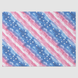 Watercolor Stars & Stripes, 10lb, 17"x23" Tissue Paper
