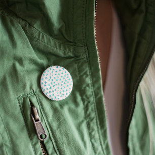 Watercolor stars - turquoise 7.5 cm round badge