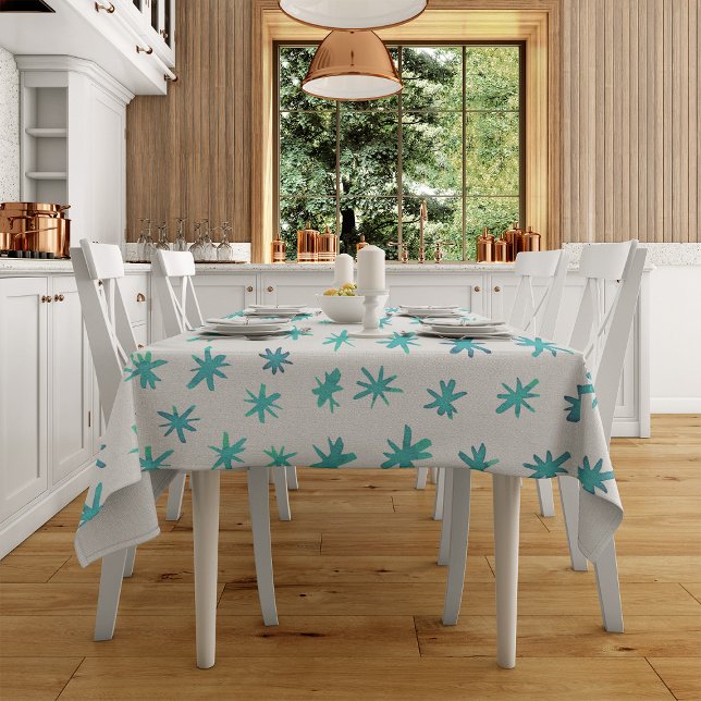 Watercolor stars - turquoise tablecloth (Creator Uploaded)