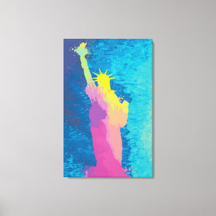 Watercolor Statue of Liberty Canvas Print