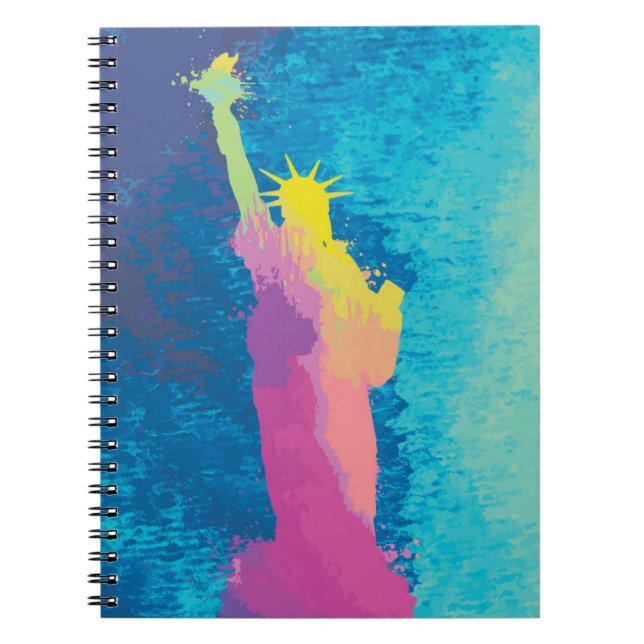 Watercolor Statue of Liberty Notebook (Front)