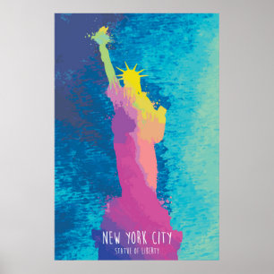 Watercolor Statue of Liberty Poster