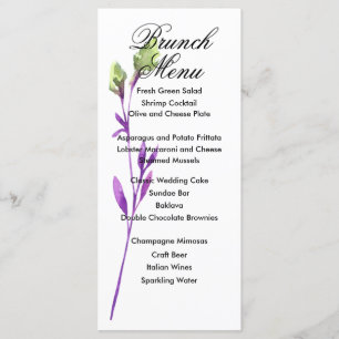 Watercolor Stem Menu Card