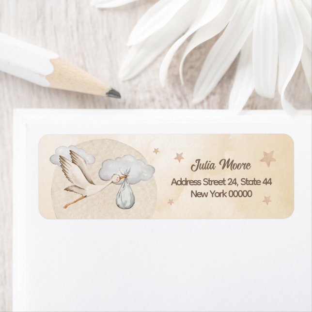 Watercolor Stork Baby Shower (Insitu)