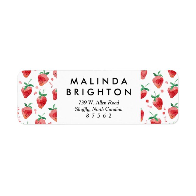 Watercolor Strawberries Pink & Red Painted Berries (Front)