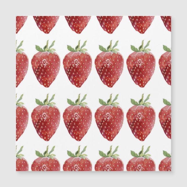 Watercolor strawberries: seamless pattern (Front)