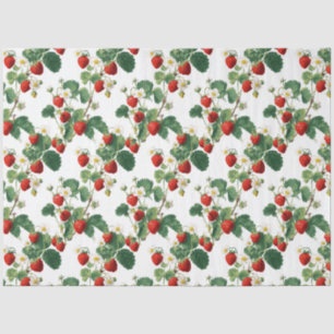 Watercolor Strawberries Tissue Paper