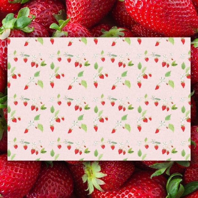 Watercolor Strawberry Blossoms Tissue Paper (Creator Uploaded)