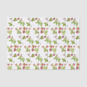 Watercolor Strawberry Decoupage  Tissue Paper