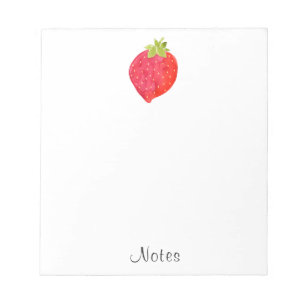 Watercolor Strawberry Notepad