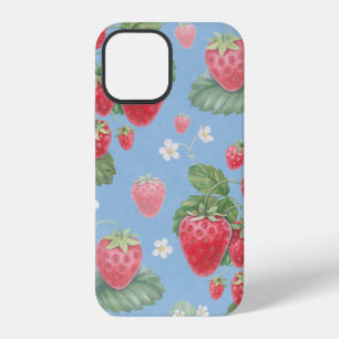 Watercolor strawberry pattern iPhone 12 case