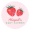 Watercolor Strawberry Personalised Baby Shower