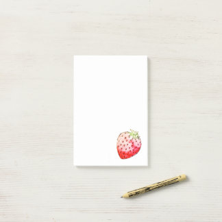 watercolor strawberry post-it notes