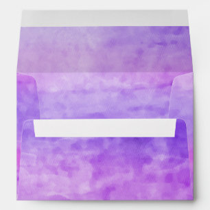 Watercolor Streaks Purple Envelopes