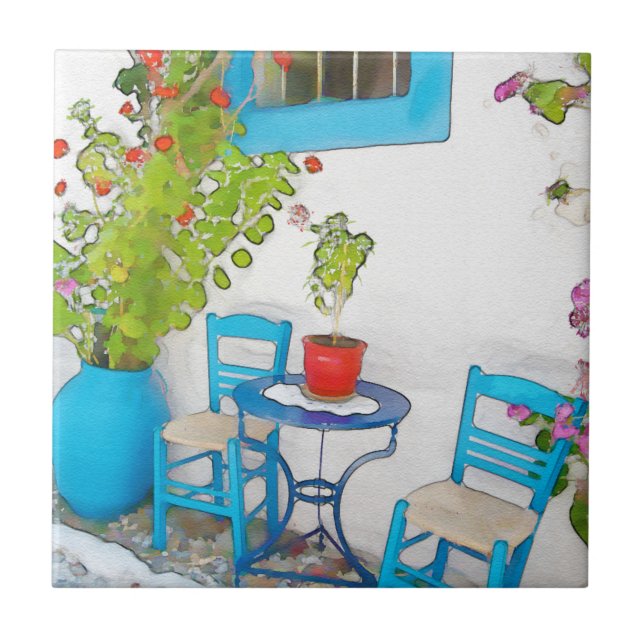 Watercolor street view tile (Front)