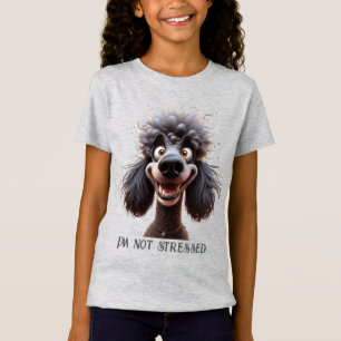 Watercolor Stressed Poodle Fun Dog Pet Animal T-Shirt