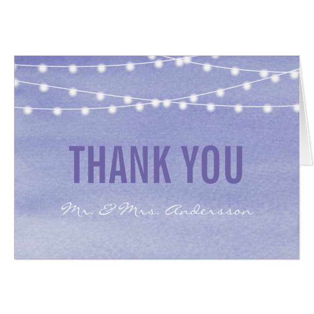 Watercolor String Lights Wedding (Front Horizontal)