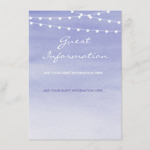 Watercolor String Lights Wedding Enclosure Card