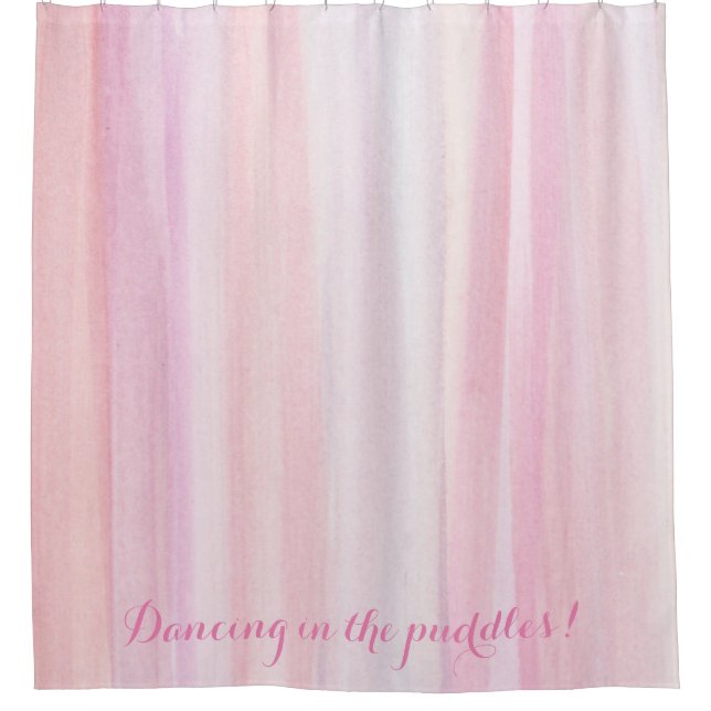 Watercolor Stripe Shower Curtain (Front)