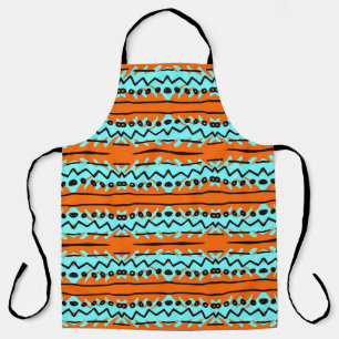 Watercolor stripes, bright colourful pattern. apron