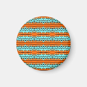 Watercolor stripes, bright colourful pattern. magnet