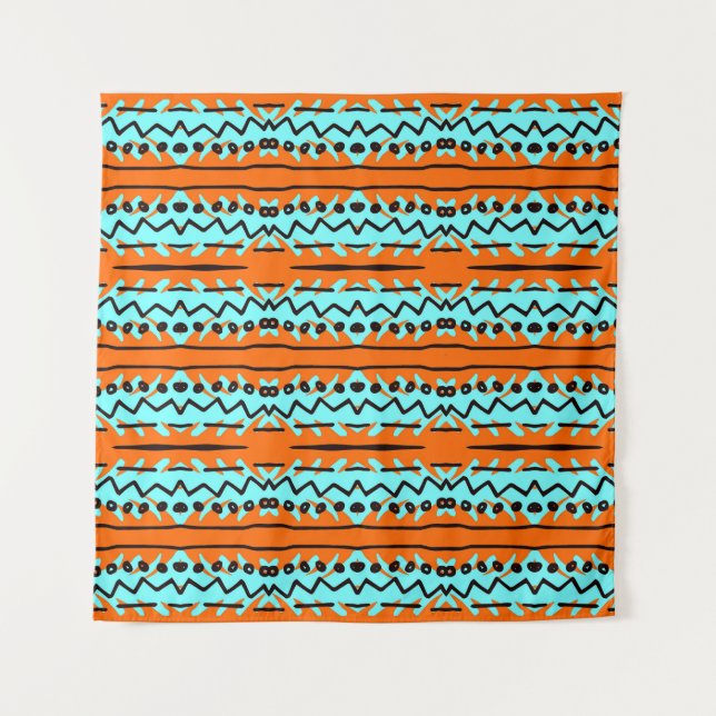 Watercolor stripes, bright colourful pattern. tapestry (Front)