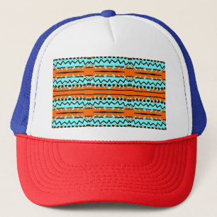 Watercolor stripes, bright colourful pattern. trucker hat