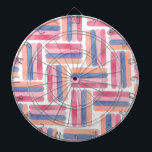 Watercolor Stripes Brush Strokes Pattern Dartboard<br><div class="desc">Designed by Dream Big Digital Design</div>