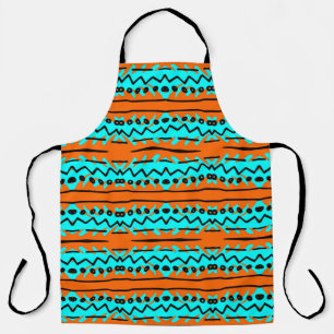 Watercolor stripes illustration pattern apron