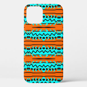 Watercolor stripes illustration pattern iPhone 12 case
