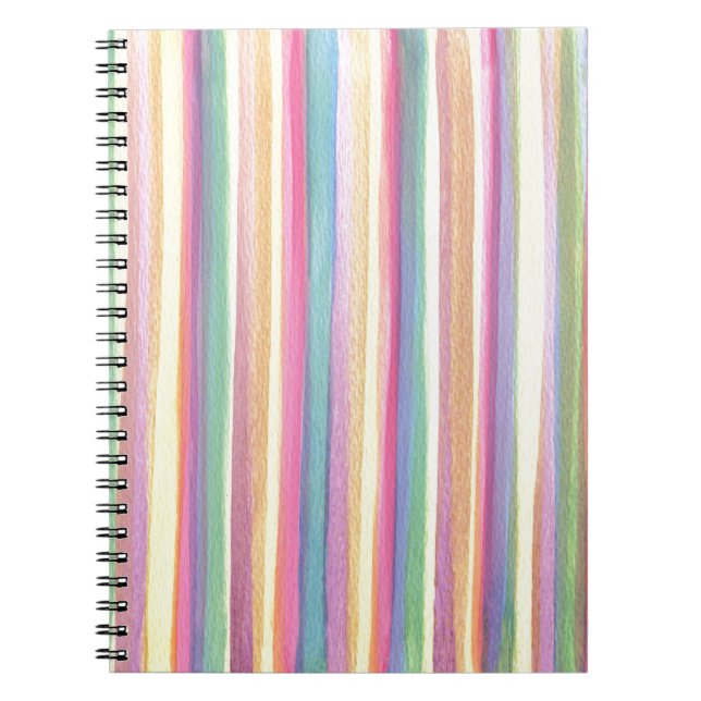 Watercolor Stripes Notebook (Front)