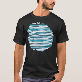 Watercolor stripes Soft blue T-Shirt