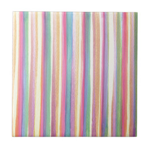 Watercolor Stripes Tile