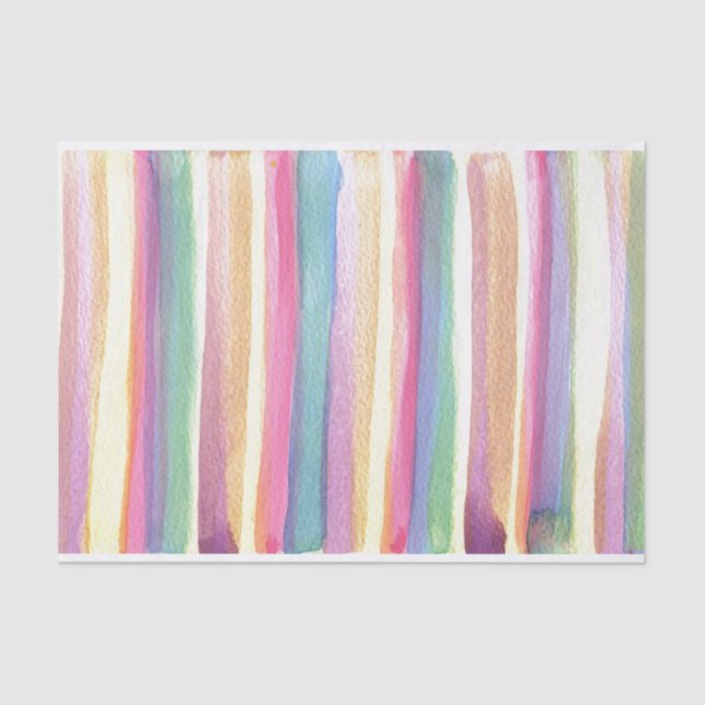 Watercolor Stripes Tissue Paper (Front)